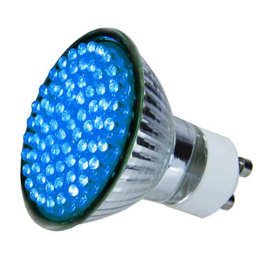 Ampoule colorée 72 leds GU10 Bleue Starled