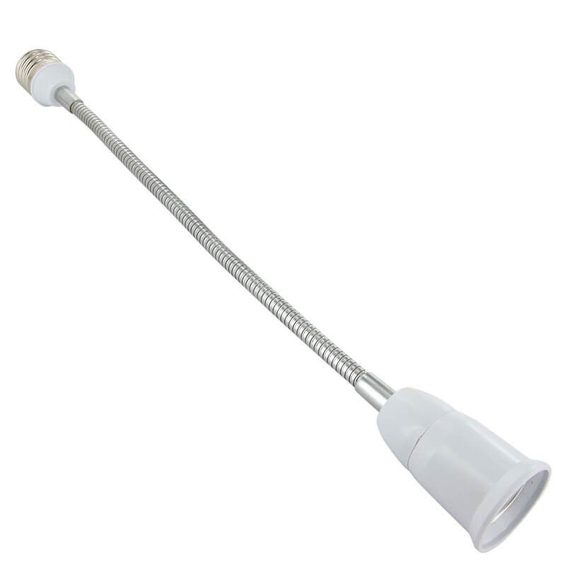 Adaptateur Douille E14 Femelle Vers E27 Mâle - Blanc, Pour Ampoules, Neuf
