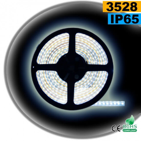  Strip Led blanc SMD 3528 IP65 120leds/m 30 mètres 