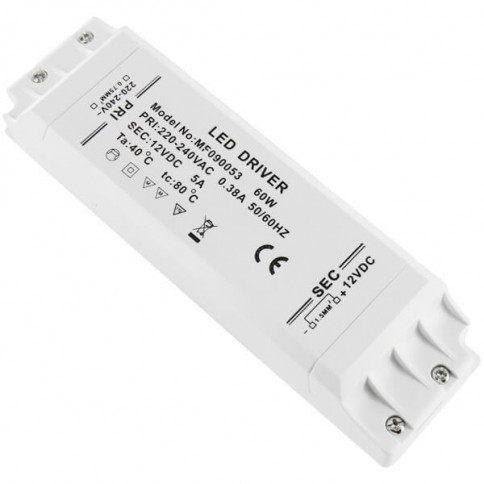 Bloc d'alimentation 220 V 60 W (12V/5A) avec connecteur rond pour