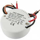 Alimentation LED transformateur compacte rond 12 watts - 24 Volts