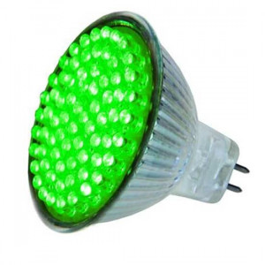 MR16 Green 72 LED coloured bulb