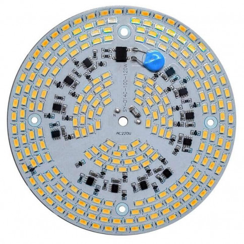 Platine AC LED 120 watts à alimentation transistorisé 230V - 234 LED 5730 - Ø 140 mm