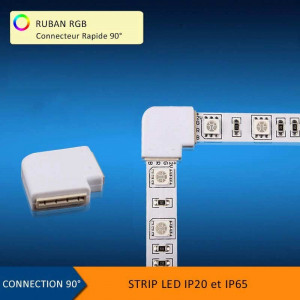 4-pin 90° quick connector for RGB LED Strips