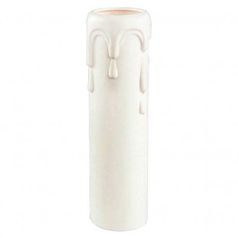 Fausse bougie D24 pour lustre couleur blanche longueur 100mm