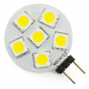 Ampoule 6 LED type 5050 SMD 10 à 15 volts culot G4
