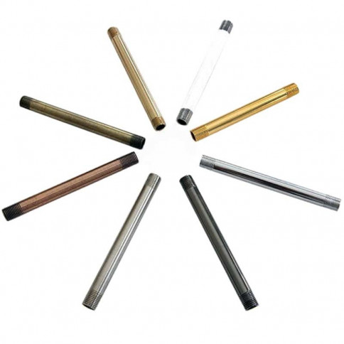  M10 coloured threaded tube, 10 cm long an accessory for bulb sockets