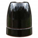  E27 lampholder in high-gloss porcelain enamel in pearlescent black