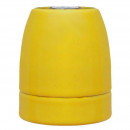  Douille E27 en porcelaine émaillée brillante coloris jaune indien 