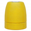  E27 lampholder in gloss enamelled porcelain in Indian yellow