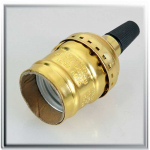  E27 vintage-style brass screw lampholder