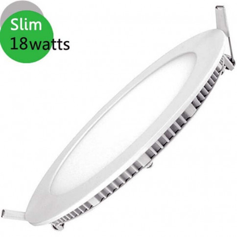  Dalle Templat LED ronde slim de 18 watts Ø 225 mm encastré 