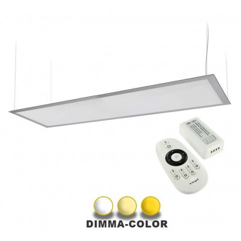 Panneau DIMMA-COLOR suspendu 40W 300 x 1200mm télécommande 4 canaux