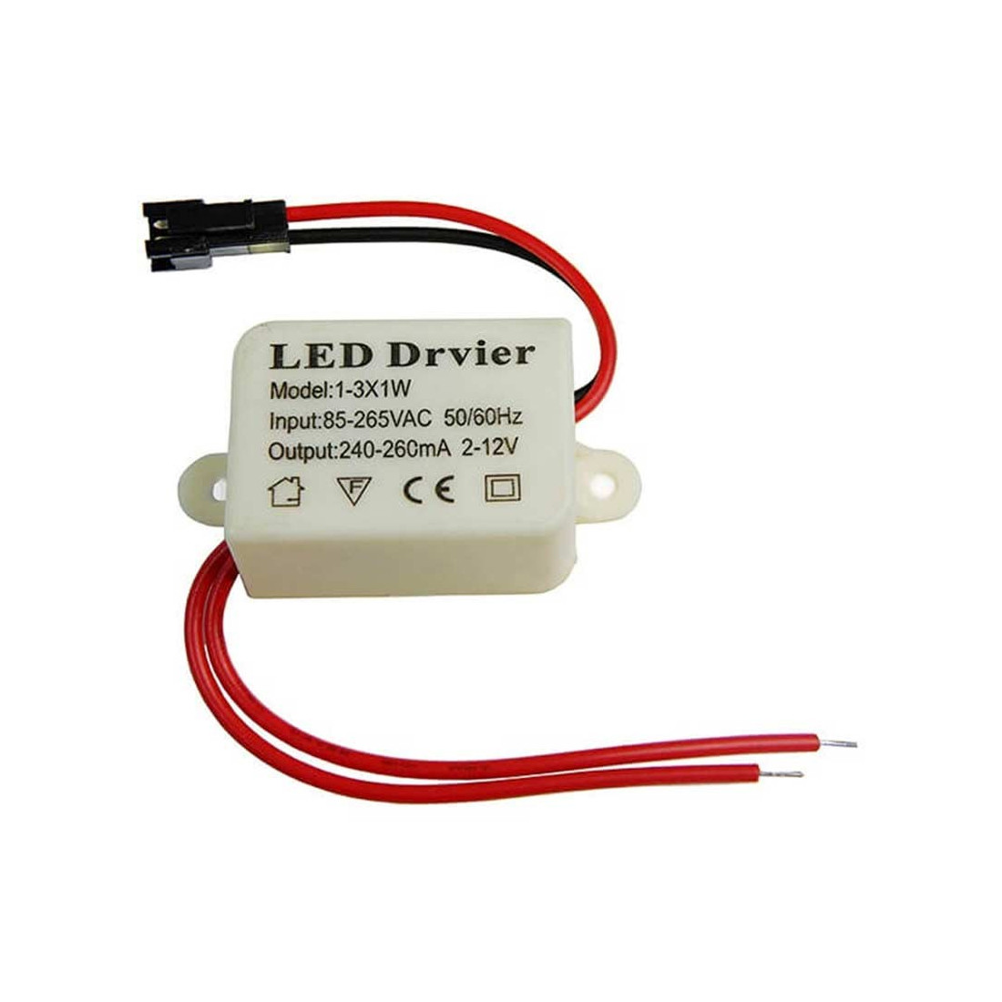 Boitier d'alimentation LED à courant constant de 3 watts 250