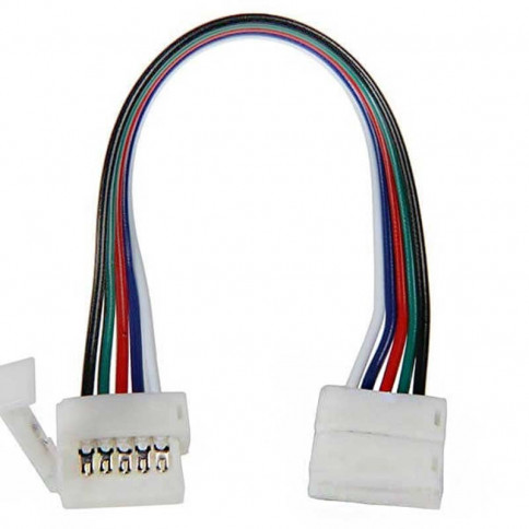  Deux boitiers de raccordement Clips-connect sur câbles pour Strips LEDs RGB W Circuit board à 5 pistes 