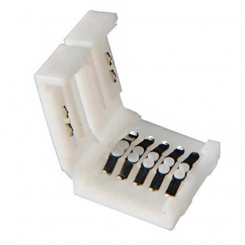 Boitier Clips-connect pour Strip LED RGB W 12 mm - Circuit board à 5 pistes entraxe 1,8mm