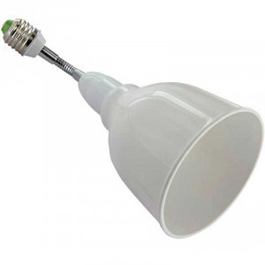  Lampshade with E27 male/female lampholder on flexible hose, adjustable in all directions