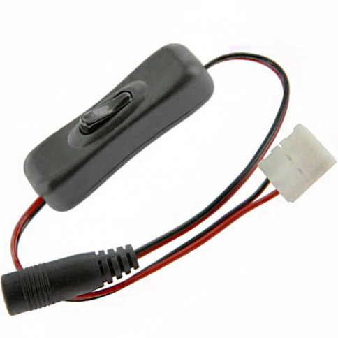 Interrupteur plus cordon équipé de raccord jack femelle et boitier clips-connect 10mm.