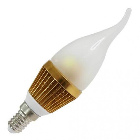 Ampoule LED Flamme coup de vent culot E14 - 3 x 1 watt MCOB Or