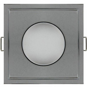  Elvia square recessed spotlight, aluminium finish IP65 class 3