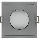  Elvia square recessed spotlight, aluminium finish IP65 class 3