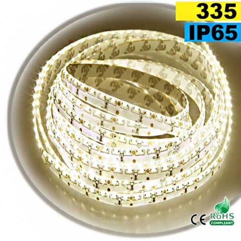  Strip Led latérale blanc chaud léger LEDs-335 IP65 120leds/m 30 mètres 