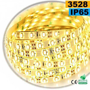 Strip Led blanc chaud SMD 3528 IP65 60leds/m 30 mètres