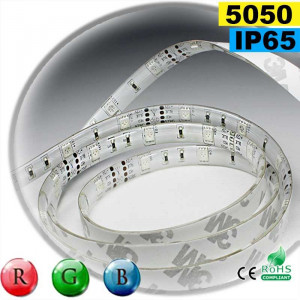 Strip Led RGB SMD 5050 IP65 30leds/m rouleau de 30 mètres
