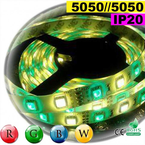 Strip Led RGB-WW IP20 60leds/m SMD 5050 5m 