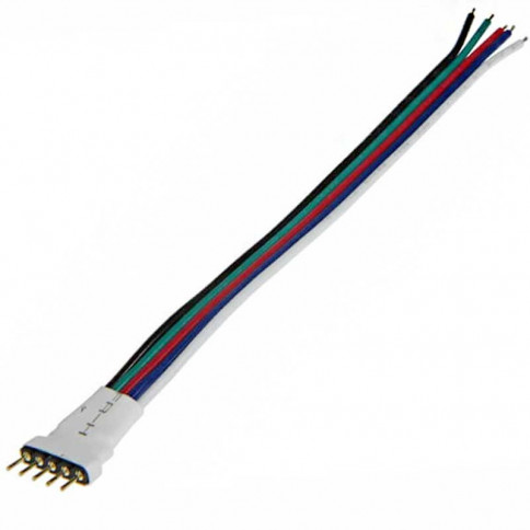 Connecteur ruban led RGB avec cable - Prise mâle