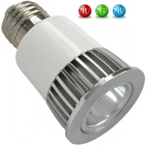 5 watt E27 RGB LED bulb + IR remote control
