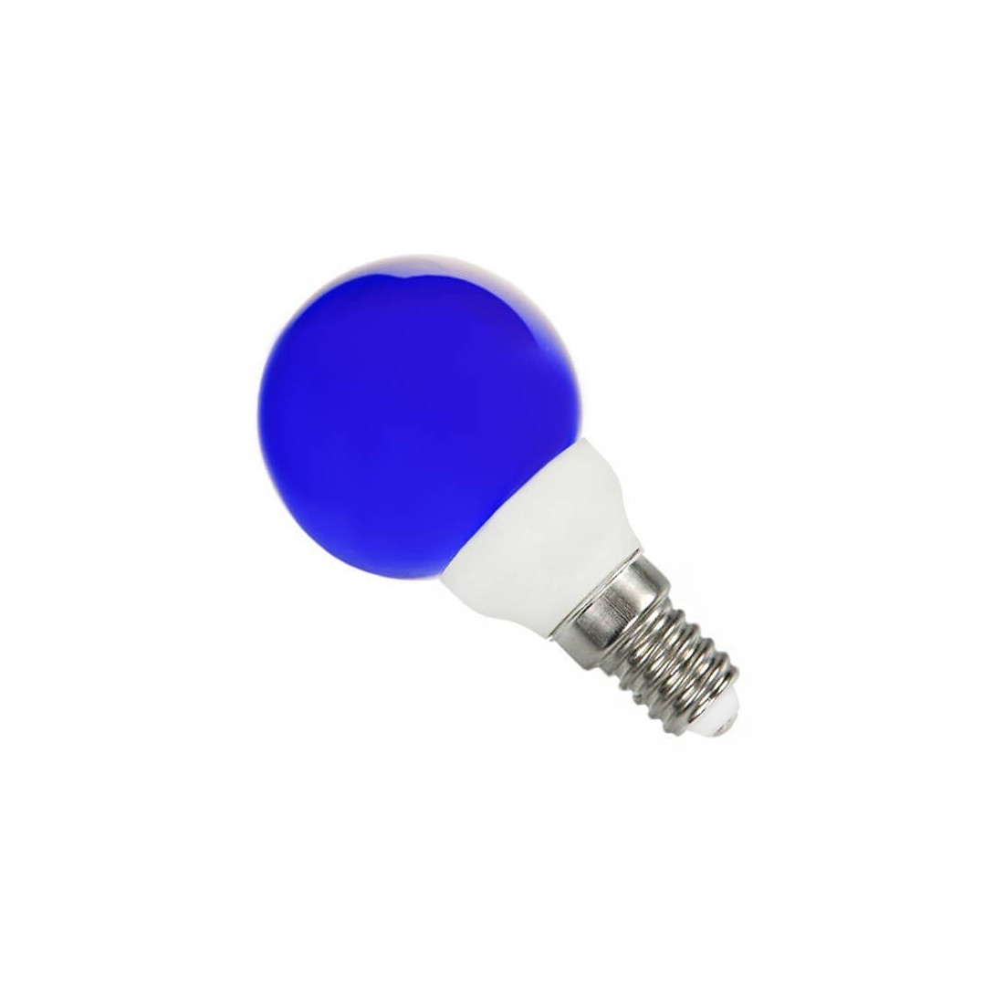 Ampoule sphérique E14 bleu 230 volts 0.5 Watt