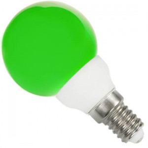 Green E14 spherical bulb 220 volts 0.5 Watt