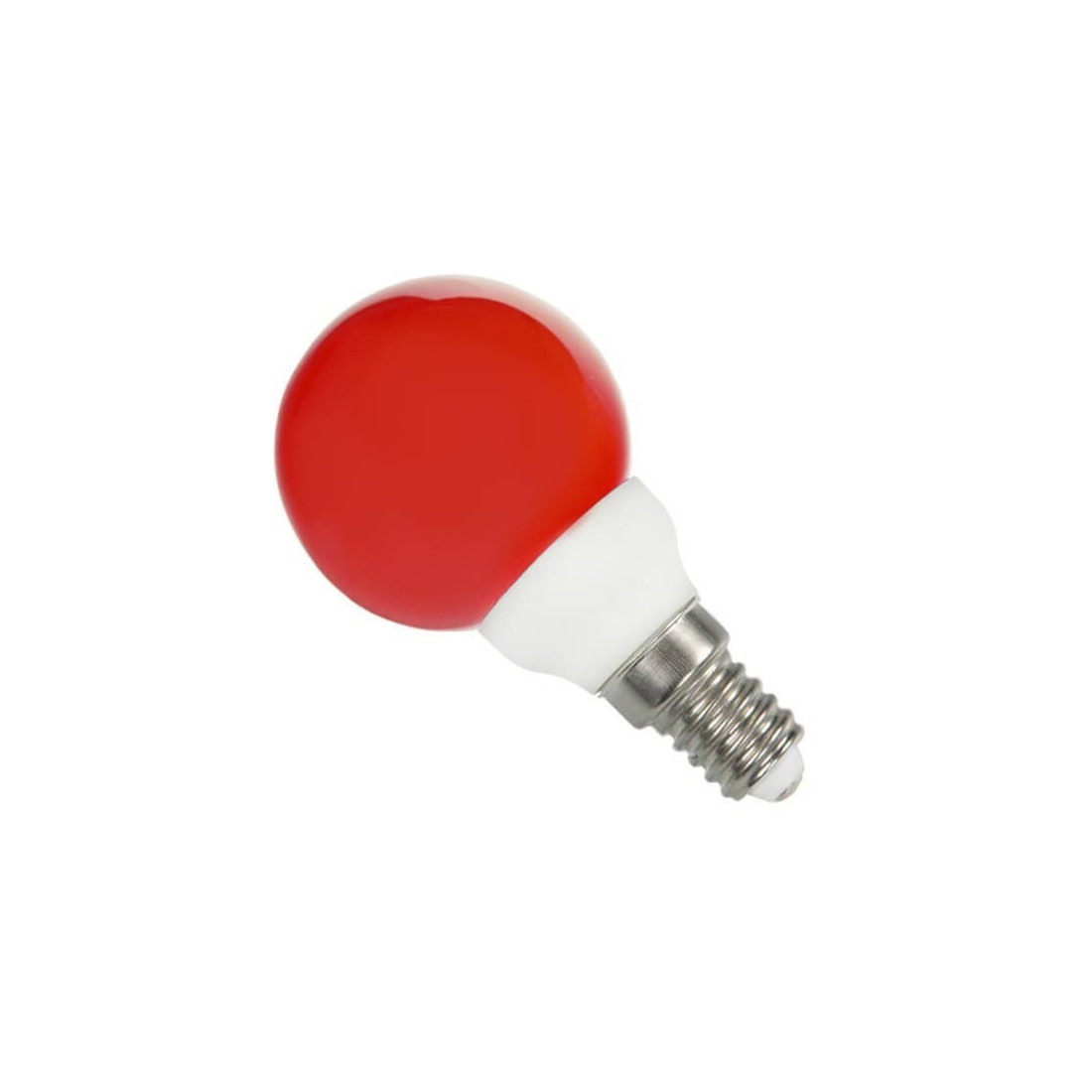 Ampoule sphérique E14 rouge 220 volts 0.5 Watt