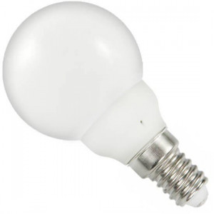 Spherical bulb E14 milk 220 volts 0.5 Watt