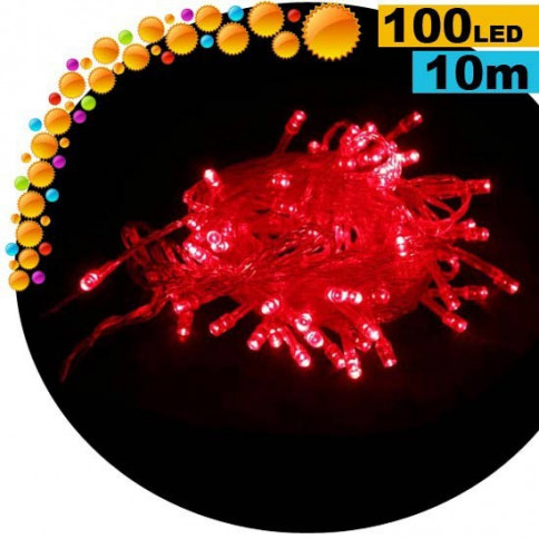 Guirlande lumineuse LED rouge - 10 mètres