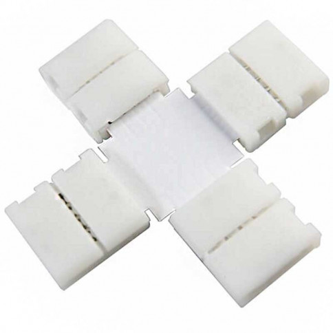  Clips-connect cross housing for 10mm LED strips - 4-track circuit board with 2.4mm centre-to-centre spacing