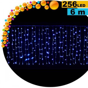 8-function light curtain garland 256 LED blue 6m