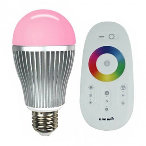 Ampoule LED RVB Sphérique E27 + télécommande tactile