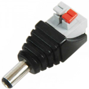 Rapid male push-in connector