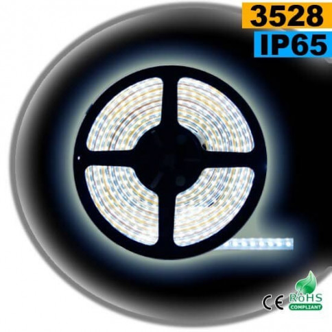 Strip LED blanc SMD 3528 IP65 120LED/m 5m
