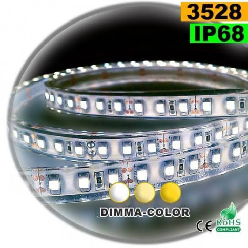 Strip LED dimma-color 3528 ip68 120LED/m 5m