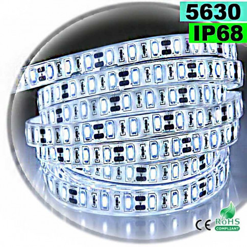 Strip Led blanc SMD 5630 IP68 60leds/m 5m