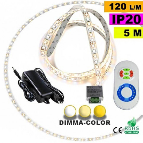 Pack Strip LED 5m Dimma Color 3528 IP20 120LED