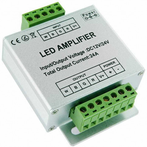 Amplificateur de signal pour rubans LED RGB W - 12 ampères 