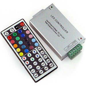 RGB controller with 44-button infrared remote control