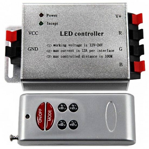 Contrôleur LED RGB Télécommande 6 touches radio fréquence