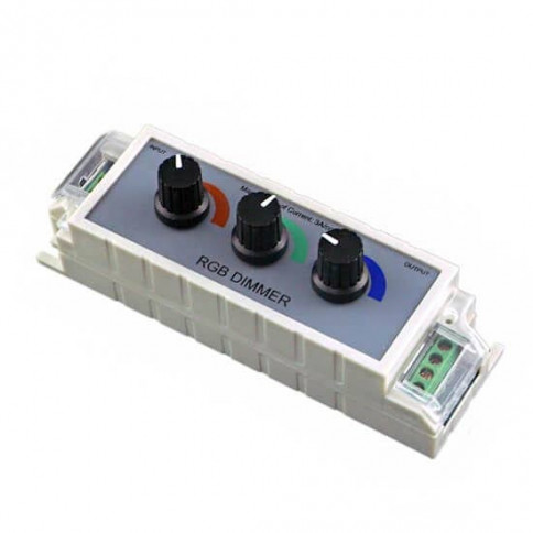 12V/24V 3A RGB controller with 3 rotary knobs