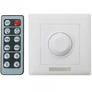 Variateur d'intensité encastrable avec télécommande spécial LED 12/24v