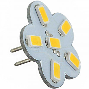 Ampoule flower 6 LED SMD 5730 culot G4 Coaxial